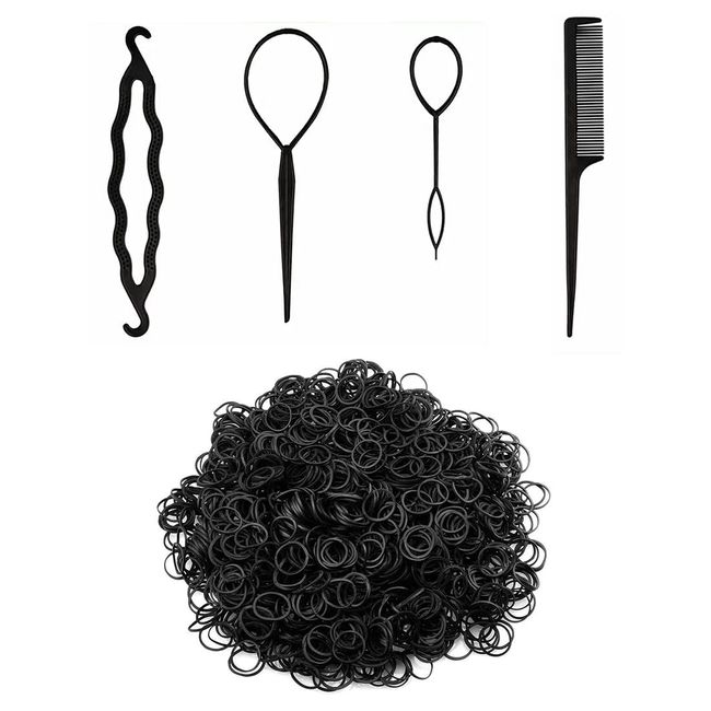 Fezf 1000 Stück Elastische Haargummis, Mini Elastische Haargummis Bänder, Haargummis Klein, Mini Haargummis,Gummi Haarbänder, Haar Gummibänder, Kleine Haargummis für Mädchen und Frauen