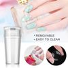 2 PCS Silicone Jelly Stamper, 3 PCS Nail Dotting Pen Double Sided Nail Art Stamper Transparent Nail Stamper French Tip French Manicure Kit with Scraper for French Manicure Home DIY Nail Salon