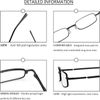 KoKoBin 2 Pack Metal frame Reading Glasses Portable Spring Hinge Reading Unisex reader with glasses case +1.5