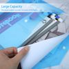 Plastic Wallets A4 - Plastic Folders with Label Pocket Popper Wallets Plastic Document File Folders - 12PCS