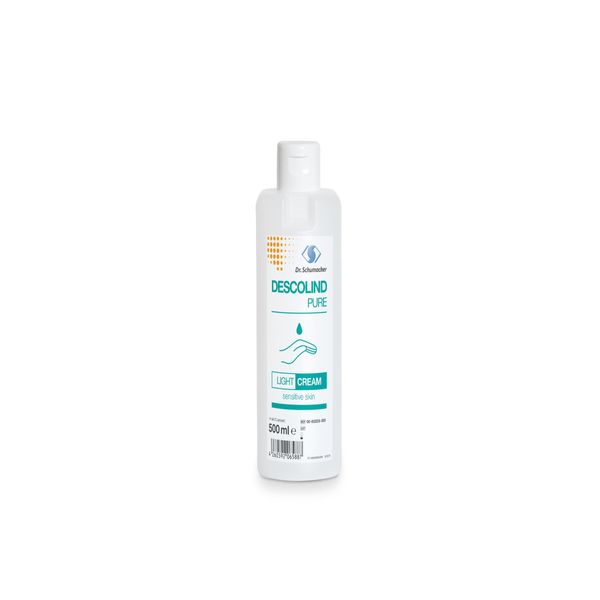 DESCOLIND® PURE Light Cream Spenderflasche 500 ml Parfümfreie Pflegecreme