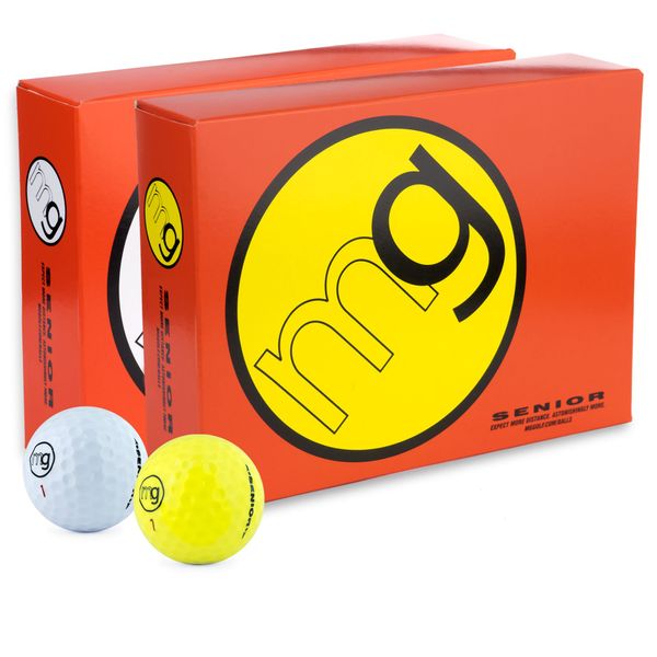 MG Golf Balls Senior Longest with Speed, Distance, & Maximum Enjoyment (1-Dozen)