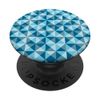 Aesthetic Cool Minimalist Blue Aqua White Geometric Pattern PopSockets Swappable PopGrip