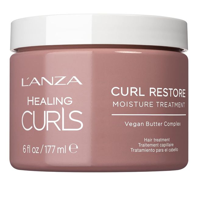 L'ANZA Healing Curls Curl Restore Moisture Treatment - Intensely Moisturizing Leave-In Curl Defining Cream for Taming Frizz and Protection from Heat with Sulphate Free, Paraben Free Formula (6 Fl Oz)