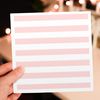 3dRose Greeting Cards - Blush Pink White Stripes Horizontal - 6 Pack - TDSwhite – Patterns Designs