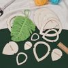 BENECREAT 12Pcs Leaf Macrame Cutting Molds Wood Macrame Leaf Cutting Template Macrame Feather Wall Hanging Tool for DIY Crafts Making