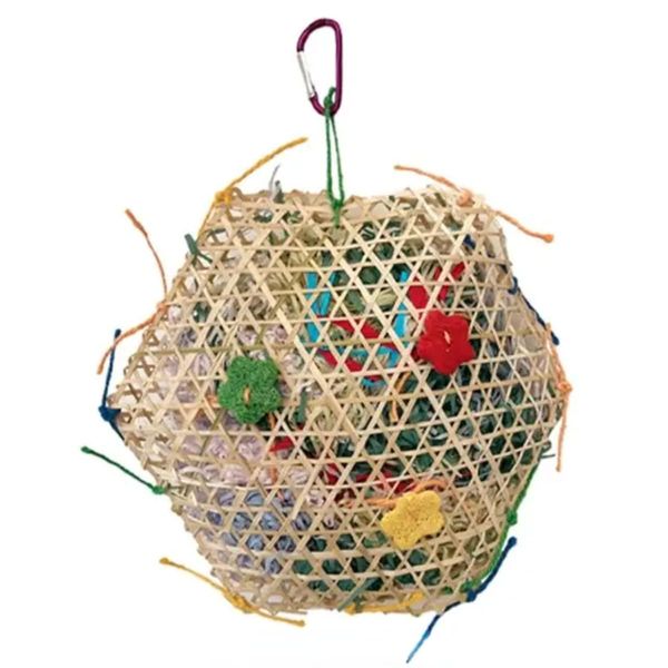 Parrot Bite Toys Climbing Foraging Bird Chew Toy Colored Paper Shredder Bamboo Woven Lovebirds,Cockatiels,Budgies