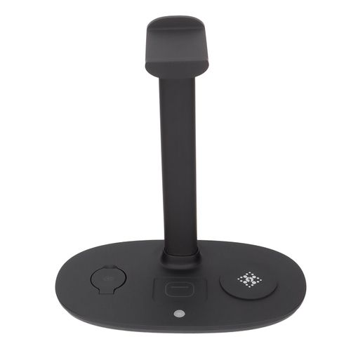 Headphone Stand with Charger,4 in 1 Desk Gaming Headset Holder Hanger Rack with Fast QI,Detachable Charging Pad