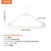 VEVOR Plastic Hangers 50 Pack White Non-Slip Hangers with Triangular Structure