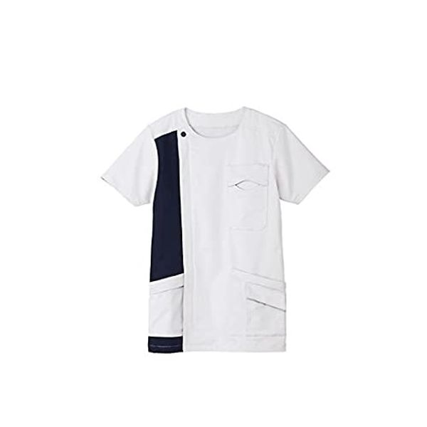 Natural Smile Zip Up Scrub, gray/navy, S