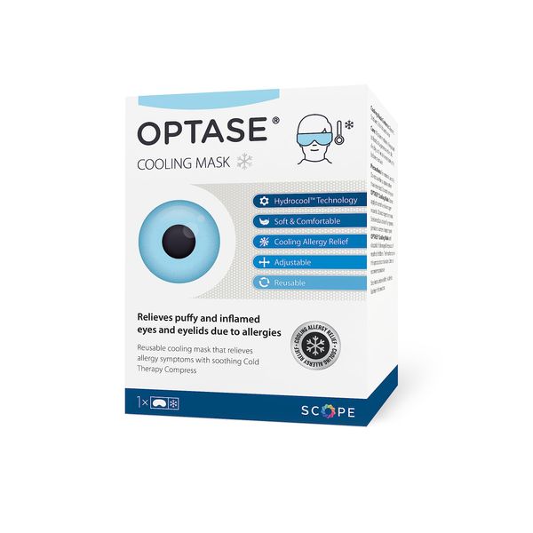 Optase Cooling Mask - Reusable Mask to Relieve Allergy Symptoms such as Itchy, Red, Watery Eyes or Puffy and Inflamed Eyelids