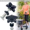 MUROCEA Rollator Walker Replacement Knobs - Arm Height Adjustment Knobs for 3 or 4 Wheeled Rollators, Easy-Grip Replacement Screws, Set of 2 (A)