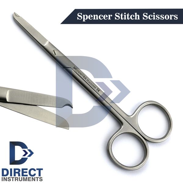 Surgical Stitch Scissor Straight 5'' Spencer Littauer Suture Cutting Veterinary