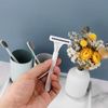 Disposable Razors in Bulk, Bulk Razors with Knife Cap, Individually Packaged Disposable Razors Bulk with Shaving Cream for Hotels, Shelters, Homeless, Nursing Homes, Charities, White (30)