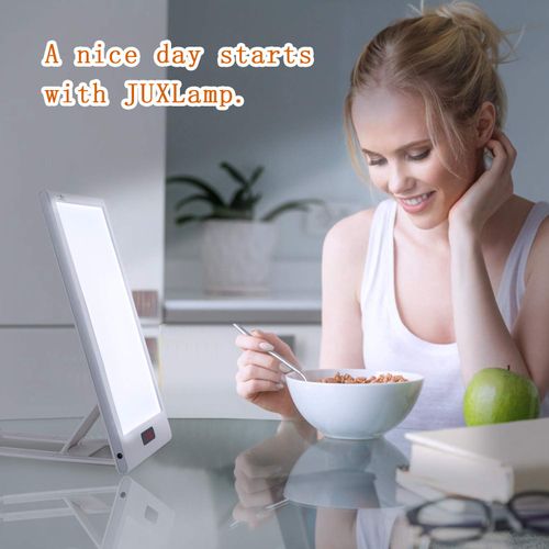 JUXLamp Light Therapy Sunrise Wake-up lamp APP Control Light Alarm Clock UV-Free 3 Color 12000lux Full Spectrum Sun lamp Restorative Strength, Focusing Attention