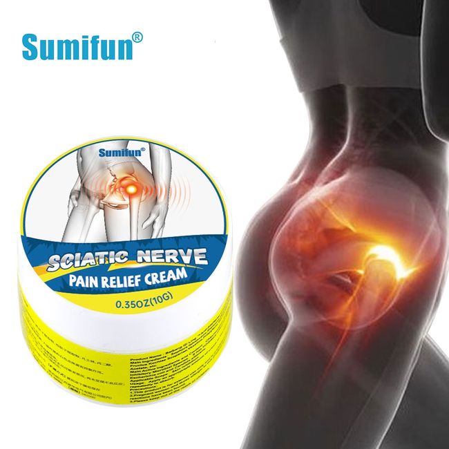 Sumifun Sciatic Nerve Pain Relief Medical Cream Hip Leg Lumbar Numbness Ointment Muscle Joint Orthopedic Plaster 1PC, 1..1Pc without box