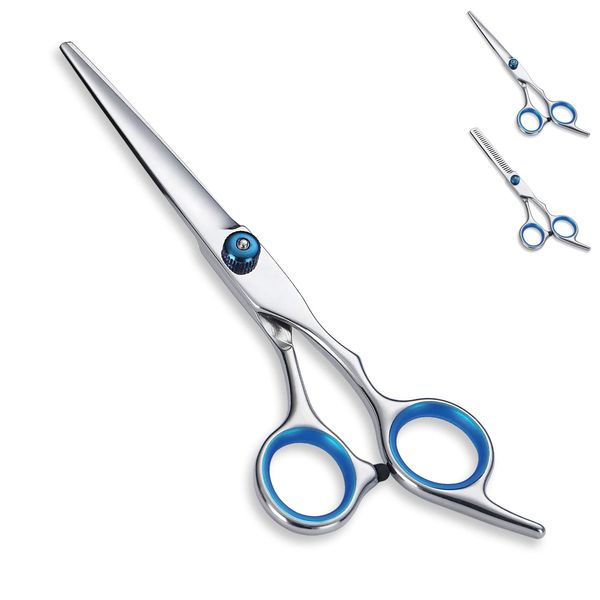 Evanda Professional Hairdresser Supervised Scissors, Hair Cutting Scissors, Hair Cutting Scissors, Bangs Cutting, Self Cut, Cleaning Cloth, Case, Premium Hairdressing Shears for Salons and Home Use