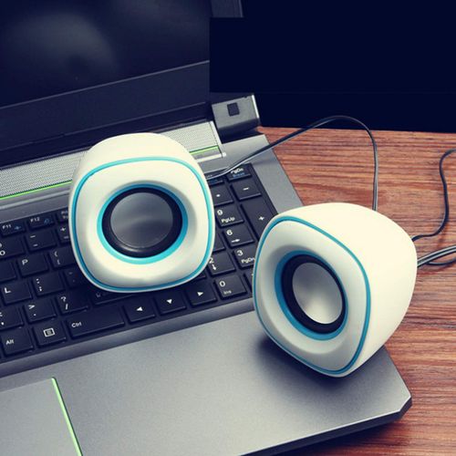 Computer Speakers, jt?2605 USB Mini Portable Speaker with Stereo Sound, 3.5 mm Audio Plug, Small Wired External Laptop Speakers