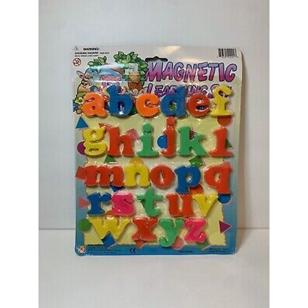 New VTG 26 pc Alphabet Letters Kids Learning Set Refrigerator Magnets!!