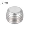 uxcell Hex Countersunk Plug Stainless Steel Pipe Fitting NPT Male Thread Socket Pipe Adapter Connector 1/4NPT, 2pcs