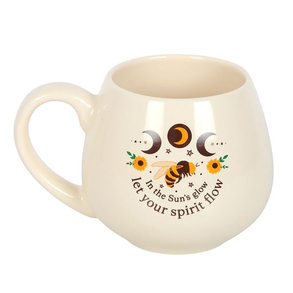 Something Different Let Your Spirit Flow Rounded Mug (One Size) (Cream/Brown/Yellow)