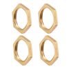 sourcing map Pack of 4 G1/2 Locking Nut Brass Allen Nut for Sanitary Installation
