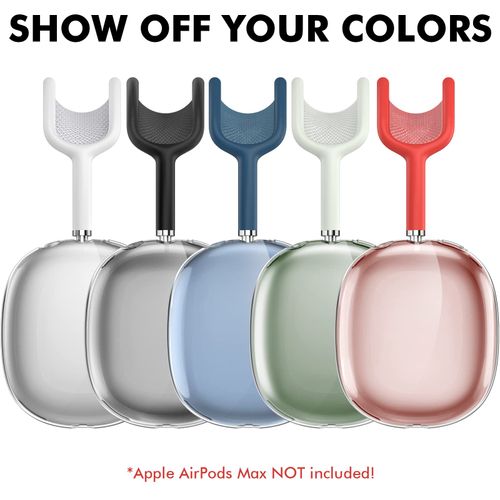 NIUTRENDZ AirPods Max カバー クリア ケース ソフト TPU 保護イヤーカップ カバー アクセサリー 【指紋防止 傷防止 防塵】 (クリスタルクリア)