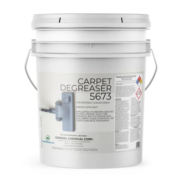 CarpetGeneral - Carpet Degreaser 5673 - Carpet Stain Remover, Pre-Conditioner, and Degreasing Cleaner- Use For Heavy-Duty Spot Cleaning - Industrial Strength - 5 Gallon Pail