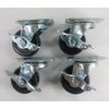 2"  Hard Rubber Wheel Caster - 4 Swivels w/  Brake for Toolbox Workbench