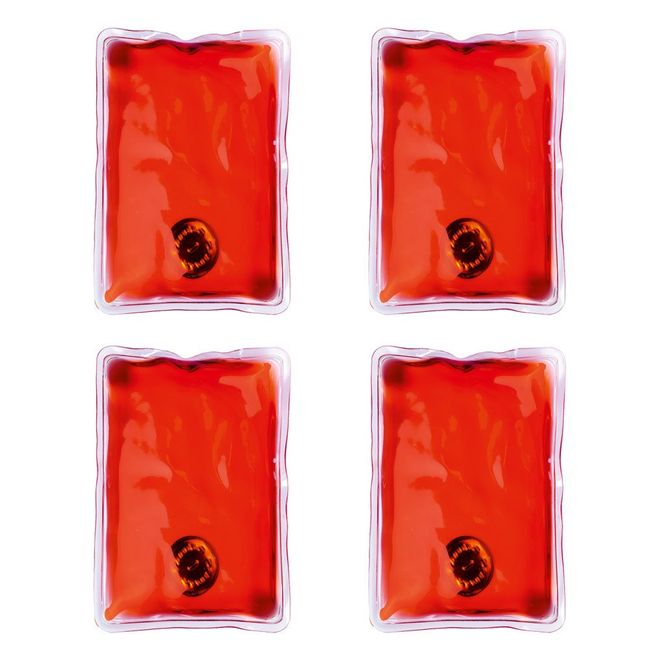 eBuyGB Pack of 4 Instant Heating Gel Hand Warmers, Red Rectangle