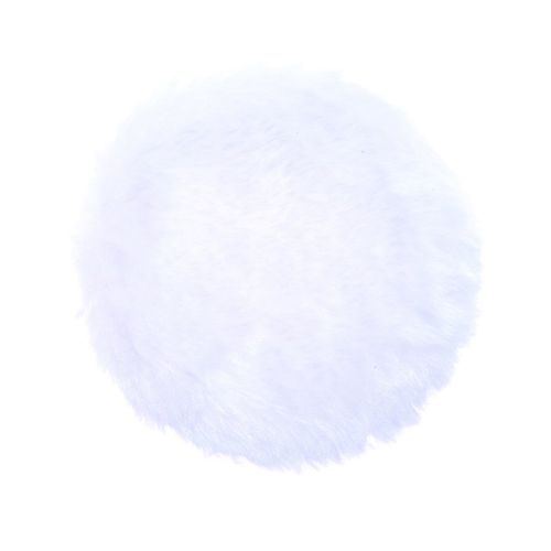 Anleolife 5Pcs White Large Fluffy Puffs For Body Powder Washable Face Powder 3 inch Blending Sponge Puff Round For Foundation Makeup Velour Puffs 5pcs/package