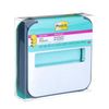 Post it Note Dispenser Black with Aqua Splash Sticky Notes 3x3 Inches 45 Sheets