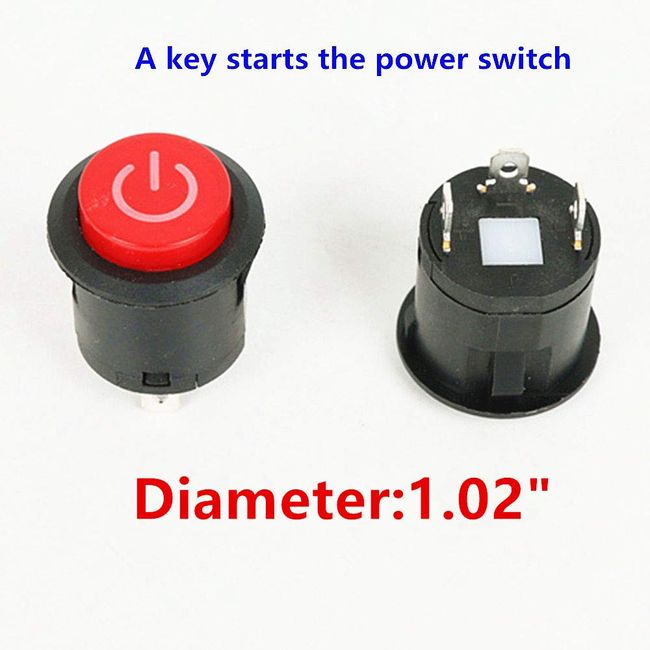FULIHUA Button Start Power Supply Switch Accessory for Kids Electric Cars Cars Children Electric Ride on Toys Replacement Parts