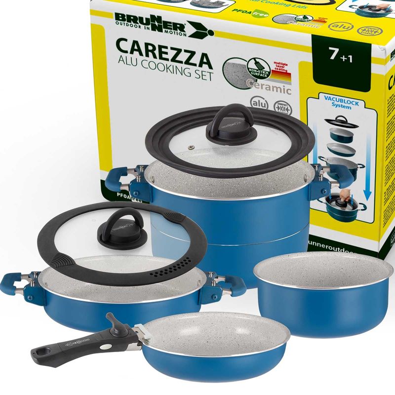 BRUNNER: CAREZZA NG Camping Cookware Ceramic Pot Set (Pots and Pans ...