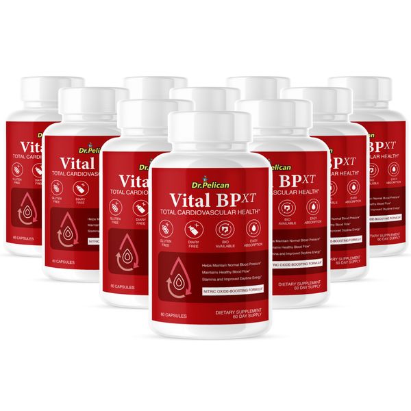 Vital BP XT- Blood Support- 10 Bottles- 600 Capsules