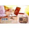 SIMOLIO  Bluetooth Speakers with FM & AUX,  Portable Bluetooth Wooden Speaker