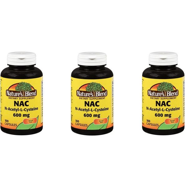 Nature's Blend NAC 600mg Capsules 100ct (3 Pack)