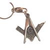 Emblems-Gifts Masonic G Freemasonry Crest Handmade Pewter Key ring + 59mm Button Badge