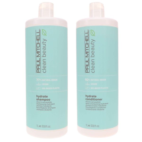 Paul Mitchell Clean Beauty Hydrate Shampoo and Conditioner - 33.8 oz each