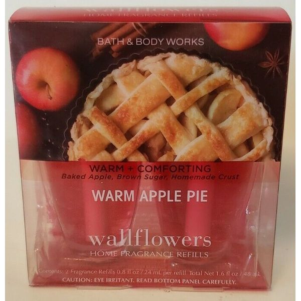 BATH & BODY WORKS WARM APPLE PIE 2 FRAGRANCE REFILLS 0.8 FL OZ EACH