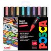 Posca UNI Filzstift-Set, 5 m, Metall, 8 Stück