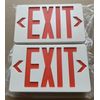 2PK TCP Energy Efficient Compact Exit Sign Red LED 22742 AC Only Universal Mount