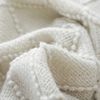 BOURINA Textured Solid Soft Sofa Throw Couch Cover Knitted Decorative Blanket, Beige, 127x152cm