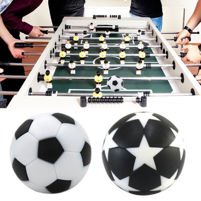 6pcs 32mm Table Soccer Foosball Fussball Football Machine Accessories  Replacements Mini Black and White Ball Kids