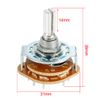sourcing map 6mm 2P5T 2 Pole 5 Position Selectable Single Deck Band Channel Rotary Switch Selector with plastic knob
