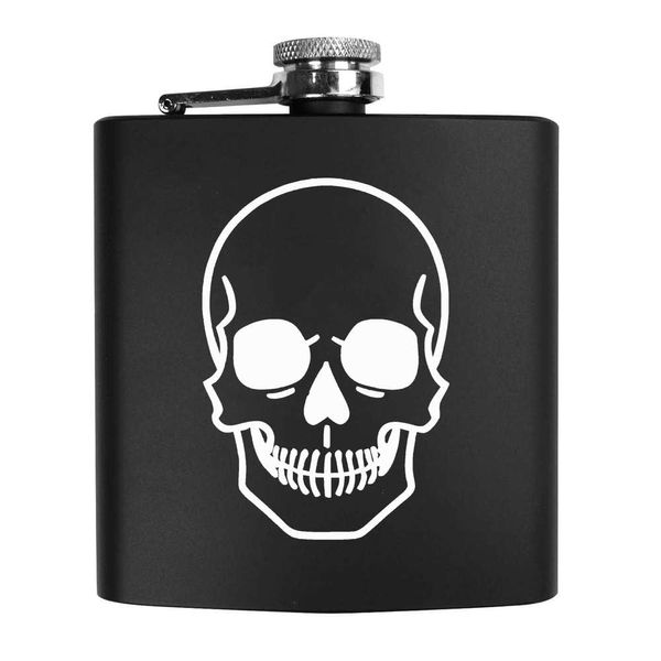 6oz (170ml) 'Pirate Skull' Pocket Hip Flask (HP00028693)