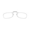 ThinOptics Reading Glasses 1.50 Clear Frames With Universal Pod Compact Case - Ultra-light Foldable Rectangular Glasses - Clip-on Nose - 1.50 Strength With Flex-Fit Technology