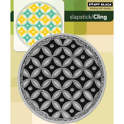 Penny Black Cling Rubber Stamp 5"X6"-Circle Pattern