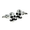 Skull with Moustache Cufflinks Presented in a Box