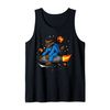 Astrowolf Wolf Astronaut on Rocket Flying Space Comic Geek Tank Top